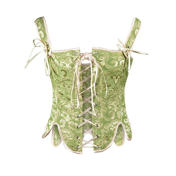 Ropa interior moldeadora con estampado de pétalos de corsé con lazo dulce para mujer a la moda Fridja nalpqowj30794