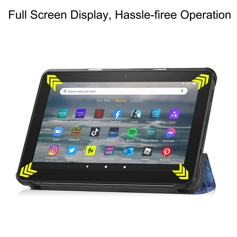For  Fire 7 (2022) 12th Gen Tablet Case Protective Cover +Screen  Protector