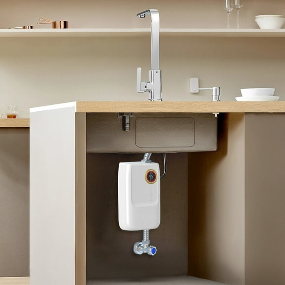 3000W Electric Water Heater, Hot Water Heater, Instant Hot Water Heater White