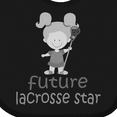 thumbnail image 4 of Inktastic Future Lacrosse Star Girl Girls Baby Bib, 4 of 4