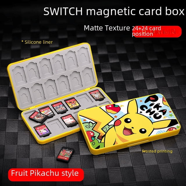 Caja de tarjeta de juego Switch NS tarjeta magnética con caja de almacenamiento bolsa de tarjeta portátil de silicona de gran capacidad accesorios oled