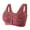 Brick Red, variant on Jelly Bras For Women Front Closure Bra For Older Women No Underwire Full Coverage Bralette Soft Cotton Yellow 38-50