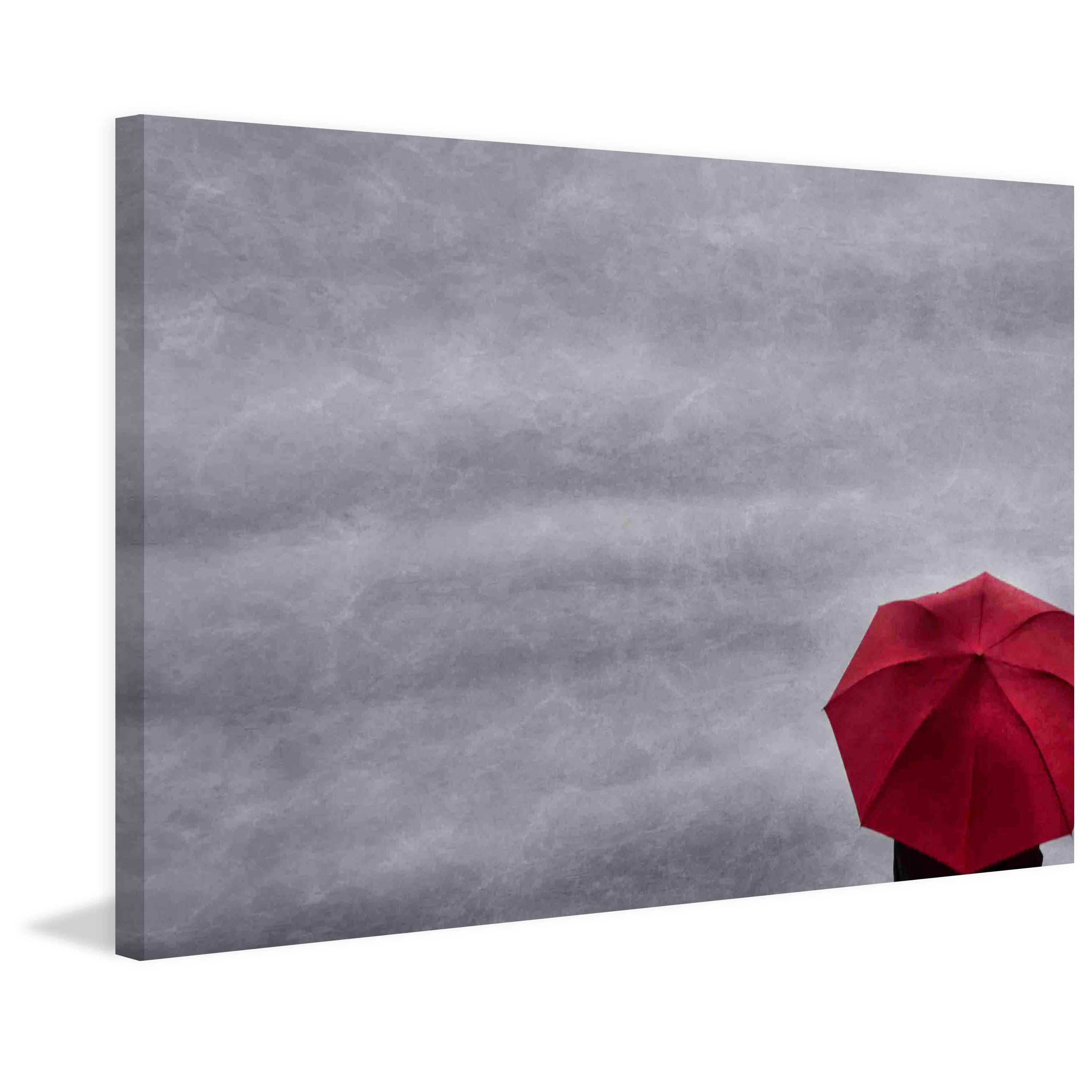 Marmont Hill "Little Red Umbrella 2" Painting Print on Canvas