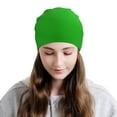 thumbnail image 2 of Xecao Green Print Beanie Knitted Hat for Men Women, Winter Fashion Knit Cuffed Caps Unisex, 2 of 7