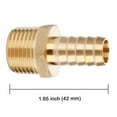 thumbnail image 2 of U.S. Solid 1/2 in Barb x 1/2 in MNPT Brass Fitting Hose Adapter, 2 of 4