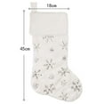 thumbnail image 4 of 18" White and Gold Glittered Snowflake Christmas Stocking with Fur Cuff, 2 PACK, 4 of 6