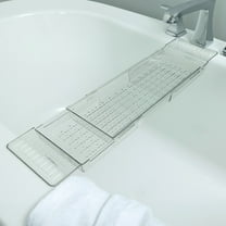 Atomi Expandable Clear Acrylic Caddy Bathtub Tray