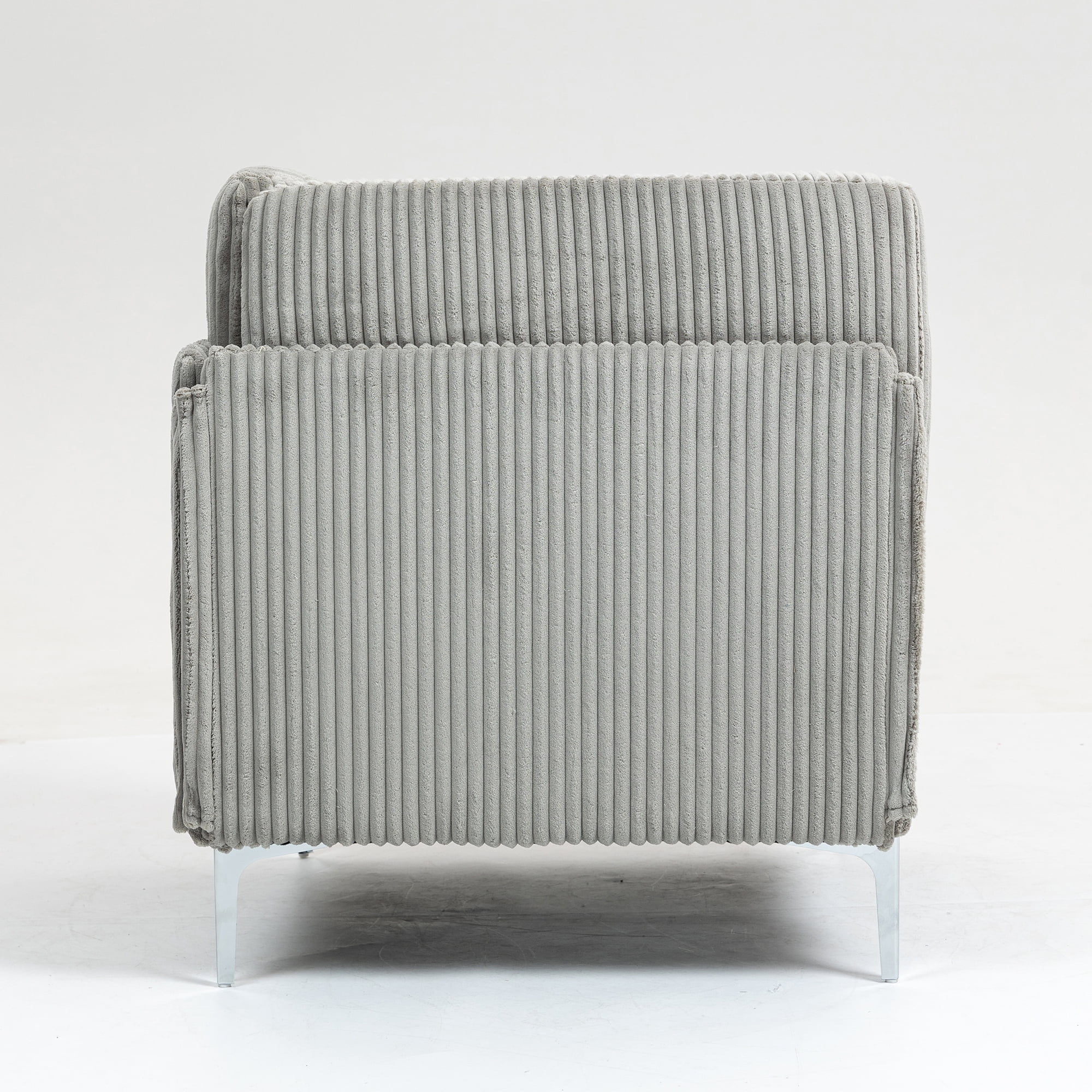 Modular Sectional Sofa, Corner Seat, Middle Seat Module Couch, Gray Corduroy Fabric, DIY Design with Multiple Configurations