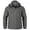 Gray, variant on Men's Work Jacket Water Resistant Softshell Fleece Lined Drawstring Hooded Outdoor Hiking Windbreaker Zippered Pockets