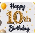 thumbnail image 3 of Metallic Balloons Happy 10th Birthday Banner Number Decoration Star Confetti for Children's Party Indoor Celebration Event, 3 of 7