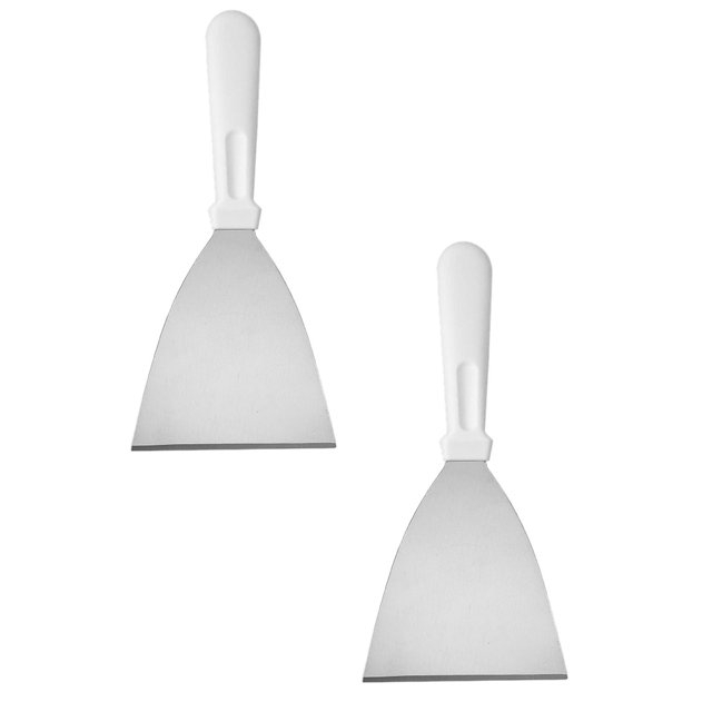 Oleegame 2PC Kitchen Utensils Set Stainless Steel Frying Spatula Japanese Cuisine Pizza Plate Shovel Chinese Frying Spatula Kitchen Barbecue Multifunctional Tool