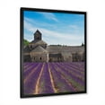 thumbnail image 2 of Designart 'Abbey With Lavender Field In France' Farmhouse Framed Art Print, 2 of 4
