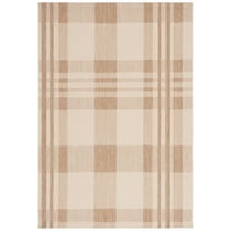 SAFAVIEH Courtyard Benjamin Plaid Indoor/Outdoor Area Rug, Natural/Beige, 2'7" x 5'