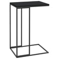thumbnail image 1 of Mesa auxiliar vidaXL negra en forma de C de madera y hierro, 1 of 7