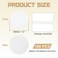 thumbnail image 2 of Uxcell 100 Pcs Círculos de Fieltro Adhesivos, 1-3/16" Diámetro 2mm Grosor Almohadillas Redondas de Fieltro, 2 of 6