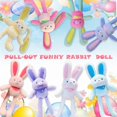 thumbnail image 2 of Pull-Up Rabbit Plush Toy,Easter Bunny Pull-up Toys,Easter Stuffed Rabbit Toy, Pull-Out Funny Rabbit Plush Keychain,12" Pull up Rabbit Pendant Bunny Keychain, 2 of 11