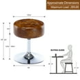 thumbnail image 6 of Duhome Faux Leather Vanity Chair, Swivel Makeup Stool Living Room Chair Upholstered Round Ottoman Stool Chair for Bedroom Bathroom Entryway, Brown, 6 of 7