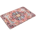 thumbnail image 3 of Bohemian Floral Medallion Area Rug - 2x3 Beige Small Bathroom Rug Soft Bedroom Mat, Transitional Non Slip Machine Washable Indoor Throw Floor Carpet for Kitchen Sink Doorway Foyer, 3 of 5