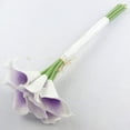thumbnail image 4 of Lily Garden Mini 15" Artificial Calla Lily 10 Stem Flower Bouquets (Purple Center with Ribbon), 4 of 4