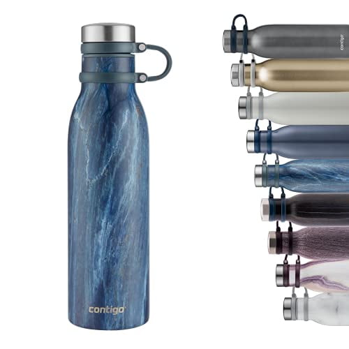 20 oz Blue Slate Couture Vacuum-Insulated Stainless Steel Water Bottle New 