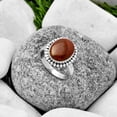 thumbnail image 3 of Natural Red Moss Agate 925 Sterling Silver Ring s.9 Jewelry R-1071 SDR174560, 3 of 5