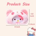 thumbnail image 2 of Lindo estuche de peluche kawaii con cremallera, ideal para artículos de oficina, papelería y como neceser de anime., 2 of 6
