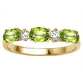 thumbnail image 2 of Tommaso Design� Oval 5x3mm Genuine Peridot three stone oval band, 2 of 9
