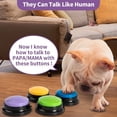 thumbnail image 4 of 4PCS Bouton de Chien Bouton de Communication pour Animaux de Compagnie Buzzer de Formation pour Animaux de Compagnie Enregistrable Petit Bouton de Conversation Clair Bouton de Conversation Portable pour Chien, 4 of 11