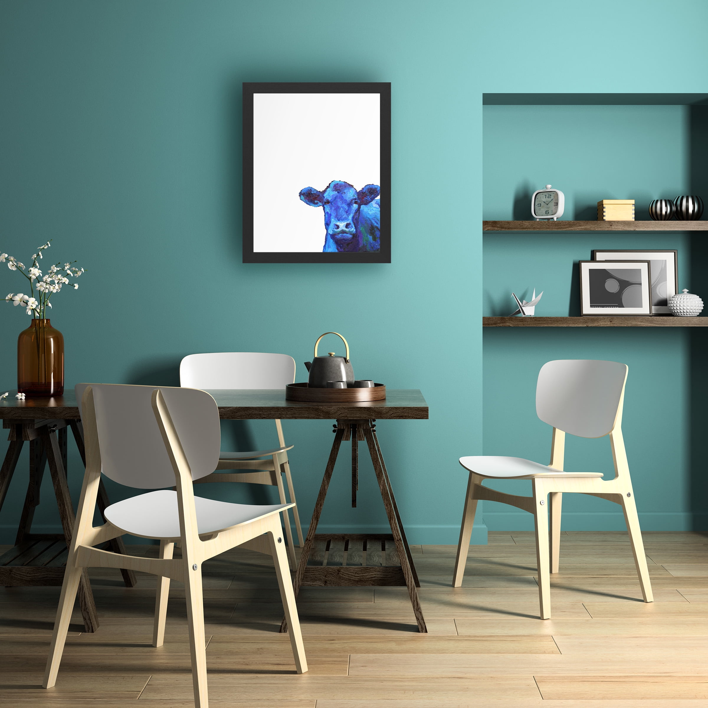 Trademark Fine Art 'Blue Cow' Markerboard by Marion Rose