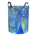 thumbnail image 2 of Fotbe Peacock Laundry Basket with Handles, Waterproof Large Laundry Hamper, Wash Bag for Corner Dorm, Rolling Laundry Basket with Handles-Medium, 2 of 8