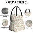 thumbnail image 3 of Pioneer Flower Floral Print Pattern Drawstring Lunch Bag Women - Drawstring Lunch Bag Insulated for Work Office - Stain-Resistant Large Lunchbags for Women with Multi-Pockets, 3 of 6