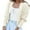 White, variant on UYISJ Women's Long Sleeve Cardigans Open Front Knit Cropped Cardigan Sweaters Casual Drop Shoulder Short Shrugs Sweater Coats M