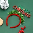 thumbnail image 3 of Merry Christmas Headbands Holiday Hair Accessories Festive Green Glitter Hair Hoop Cute Party Headwear for Women Girls, 3 of 3
