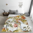 thumbnail image 5 of Honeii Ducks and Flowers Print Fleece Blanket - Throw Blanket for Bed, Sofa, Couch, Camping, and Travel , Microplush Ultra Soft Warm Blanket-60"x50", 5 of 7