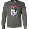 thumbnail image 1 of Fair Game Betty Boop Long Sleeve Shirt Rebel Girl Betty Boop-Charcoal-XL, 1 of 4