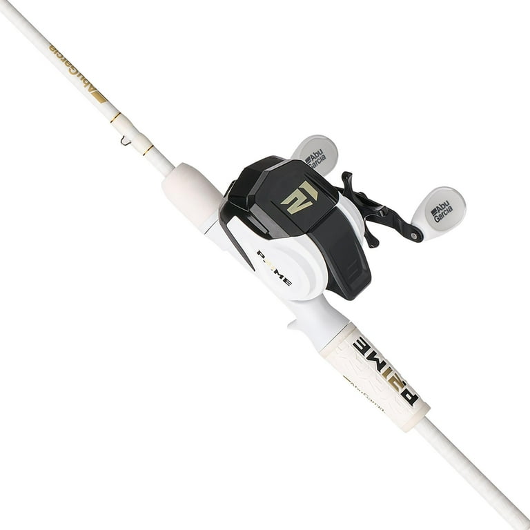 Abu Garcia Prime Spincast Combo, 6' Medium, White, 8-Size Reel - Walmart.com