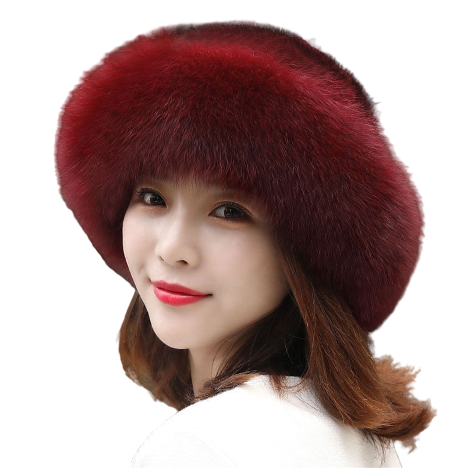 Faux Fur Trimmed Winter Fashion Hat for Women Fashionable Outdoor Warm Hats