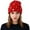 Red, variant on AWZXDE Girls Rhinestone Glitter Knitted Beanie Hats For Women Double Layer Outdoor Warm Personality Street Style Cap Red