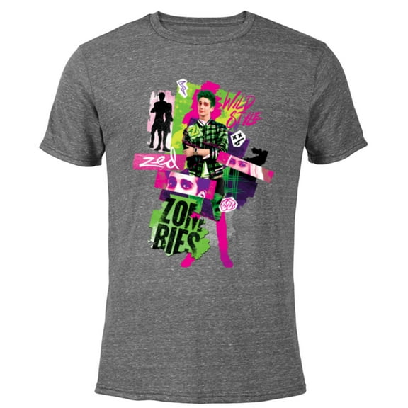 Disney Channel Zombies 3 Zed Wild Style Z-O-M-B-I-E-S 3 - Short Sleeve Blended T-Shirt for Adults - Customized-Dark Heather