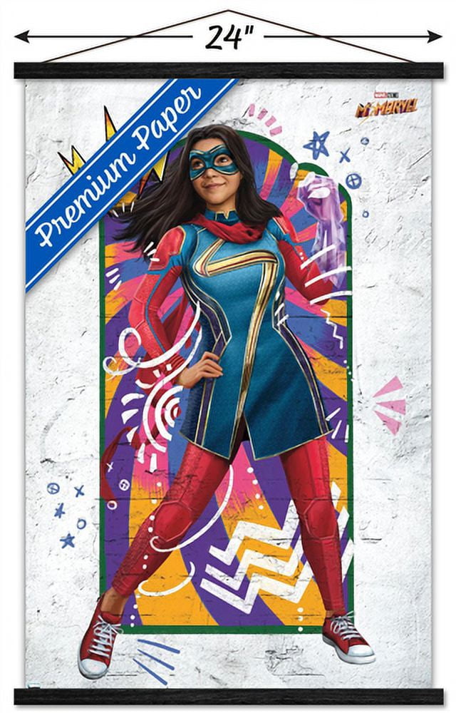 Marvel Ms. Marvel - Window Wall Poster with Magnetic Frame, 22.375" x 34"