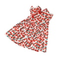 thumbnail image 1 of Penkiiy Robe Mignonne à Manches Volantes pour Filles Bébés Enfants Mode Imprimé Fleur Douce Robe à Volants Occasions Spéciales 3-4 Ans Rouge en Solde, 1 of 4