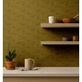 thumbnail image 4 of S4Sassy Modern Paisley Vine Print Wallpaper - Green Bohemian Walls Covering, 25" x 60" Self-Adhesive Vinyl Wall Paper, Decorative Wallwrap, Easy DIY Walls Covering For Bedroom, Living Spaces, 4 of 9