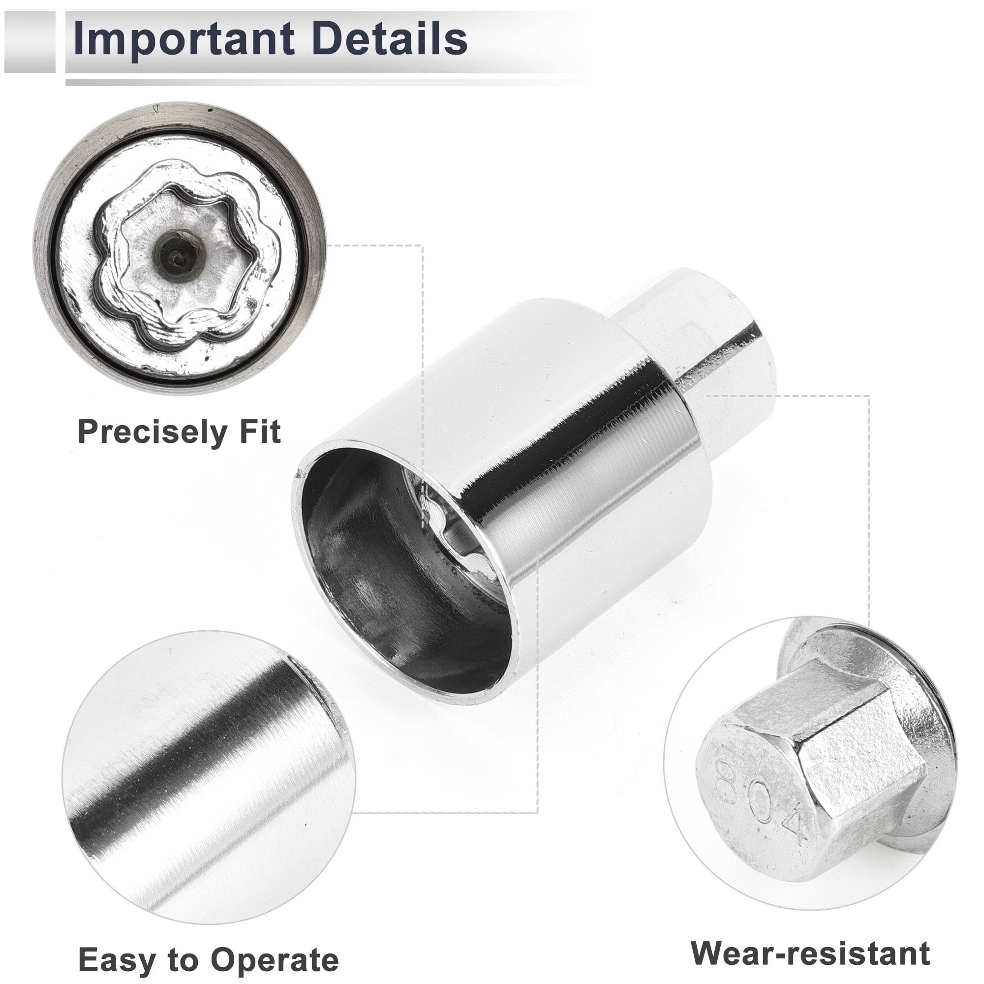 Unique Bargains Wheel Lock Lugnut for Jeep Compass Screw Nut Removal Key Socket 1pc #804