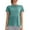 Dark Green, variant on Women's Loose Fit Back Cutout T-Shirt - Round Neck, Short Sleeve, Polyester for Yoga/Sports (S-XL Sizes)