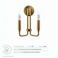 thumbnail image 6 of Modway Rekindle 2-Light Iron Metal Wall Sconce in Satin Brass, 6 of 7