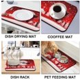 thumbnail image 2 of Christmas Dish Drying Mat for Kitchen Counter, Christmas Absorbent Fast Dry Dishes Coffee Mats, Xmas Kitchen Accessories Drainer Rack Pad 18x24 Inch, 2 of 6