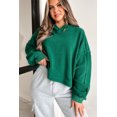 thumbnail image 5 of Cozy Women's Dark Green Sherpa Fleece Drop Shoulder Hoodie | [ZhiHiMeRi] | (US 12-14)L, 5 of 5