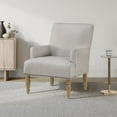 thumbnail image 3 of Comfort Pointe Anna Polyester Fabric Arm Chair with Turned Leg in Beige, 3 of 14