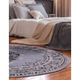 thumbnail image 5 of Unique Loom Reza Collection Area Rug - Washington (7' 10" Round Gray/Black), 5 of 7