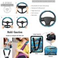 thumbnail image 4 of Qpednta Universal Floral Turtle Seat Covers Set 15Pcs Steering Wheel Cover, Fashion Auto Interior Kit, Seatbelt Covers, Garbage Can, Cup Coasters, Air Vent Storage, Easy to Clean, Fits Trucks SUV, 4 of 7
